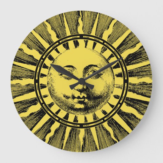  Sun Face Grote Klok (Voorkant)