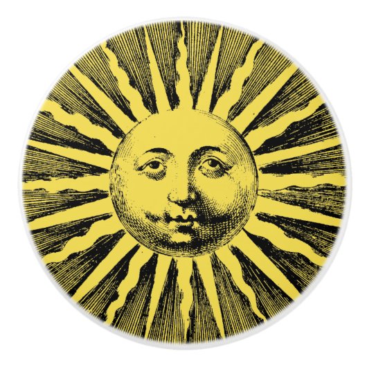  Sun Face Keramische Knop (Voorkant)
