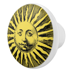 Sun Face Keramische Knop