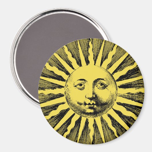  Sun Face Magneet (Voorkant / Achterkant)