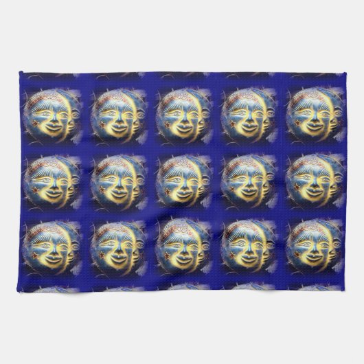 Sun Face / Moon Face keukenhanddoek (Horizontaal)