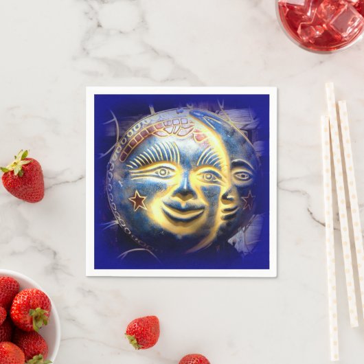 Sun Face Moon Gezicht Papieren servetten (Insitu)