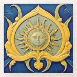  Sun Face Onderzetter Glazen Onderzetter