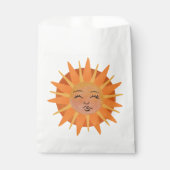 Sun Face Oranje Waterverf Illustratie Bedankzakje (Voorkant)