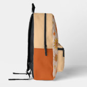 Sun Face Oranje Waterverf Illustratie Bedrukte Rugzak (Links)