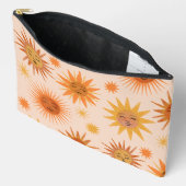 Sun Face Oranje Waterverf Illustratie Etui (Open)