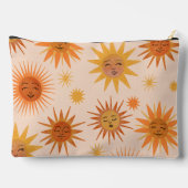 Sun Face Oranje Waterverf Illustratie Etui (Achterkant)