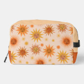 Sun Face Oranje Waterverf Illustratie Toilettasje (Achterkant)