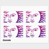 Sun Face Rechthoekige Sticker (Vel)