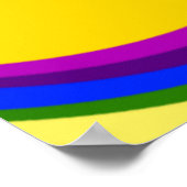 Sun Face Regenboog Poster (Hoek)