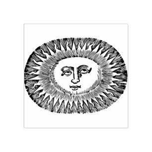 Sun Face Rubberstempel