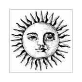Sun Face  tekening Rubberstempel (Afrduk)