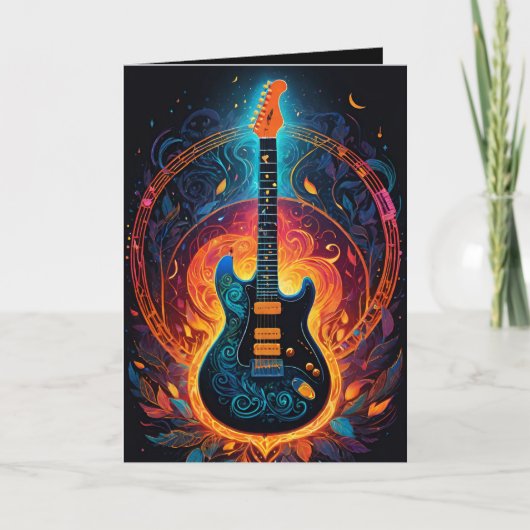 Sun Fire Elektrische Gitaar Blank Kaart (Voorkant)