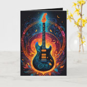 Sun Fire Elektrische Gitaar Blank Kaart (Gele Bloem)