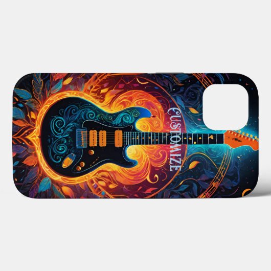 Sun Fire elektrische gitaar Case-Mate iPhone Case (Achterkant (horizontaal))