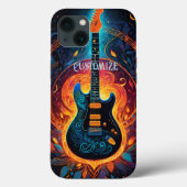 Sun Fire elektrische gitaar Case-Mate iPhone Case (Achterkant)