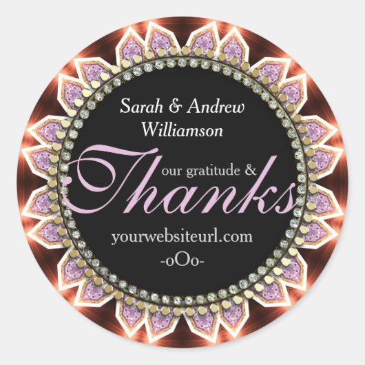 Sun Fire Glow Energie Bedank Sticker (Voorkant)