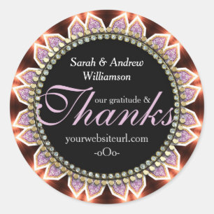 Sun Fire Glow Energy Bedankt Stickers