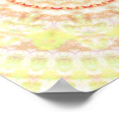 Sun Fire Mandala kaleidoscoop Poster (Hoek)