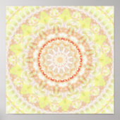 Sun Fire Mandala kaleidoscoop Poster (Voorkant)