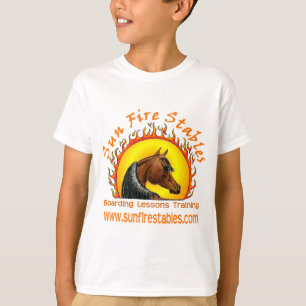 Sun Fire Stables Logo op voorzijde T-shirt