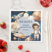 Sun First Trip Around the Sun Foto 1e Verjaardag Servet (Insitu)