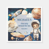 Sun First Trip Around the Sun Foto 1e Verjaardag Servet (Voorkant)