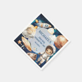 Sun First Trip Around the Sun Foto 1e Verjaardag Servet (Hoek)