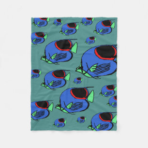Sun Fish #3 Fleece Deken