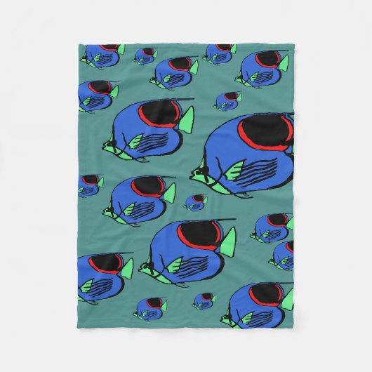 Sun Fish #3 Fleece Deken (Voorkant)