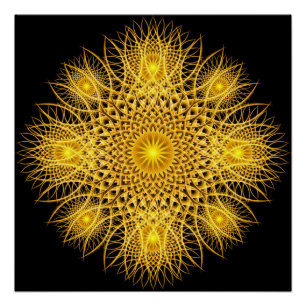 Sun Flake Mandala Perfect Poster