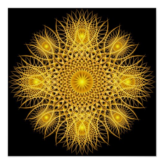 Sun Flake Mandala Perfect Poster (Voorkant)