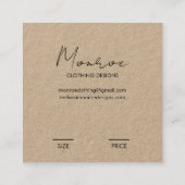 Sun Floral Boho Line Art Kraft CUSTOM HANG LABEL (Achterkant)