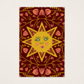 Sun & Floral Earring Ketting Jewelry Display Card Visitekaartje (Voorkant)