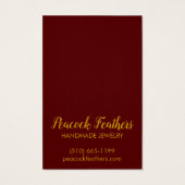 Sun & Floral Earring Ketting Jewelry Display Card Visitekaartje (Achterkant)