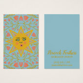 Sun & Floral Earring Ketting Jewelry Display Card Visitekaartje (Voorkant /achterkant)