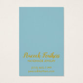 Sun & Floral Earring Ketting Jewelry Display Card Visitekaartje (Achterkant)