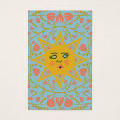 Sun & Floral Earring Ketting Jewelry Display Card Visitekaartje (Voorkant)