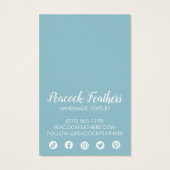 Sun & Floral Earring Ketting Jewelry Display Card Visitekaartje (Achterkant)