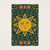 Sun & Floral Earring Ketting Jewelry Display Card Visitekaartje (Voorkant)