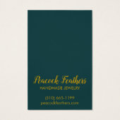 Sun & Floral Earring Ketting Jewelry Display Card Visitekaartje (Achterkant)