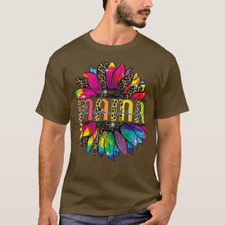 Sun Flower Blessed Mama Leopard T-shirt Moederdag