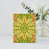 Sun Flower Bohemian Floral Helianthus Sunflower Briefkaart (Staand voorkant)