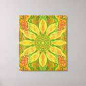 Sun Flower Bohemian Floral Helianthus Sunflower Canvas Afdruk (Voorkant)