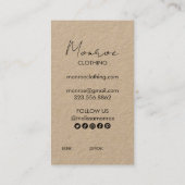 Sun Flower Boho Line Art KRAFT Social HANG LABELS (Achterkant)