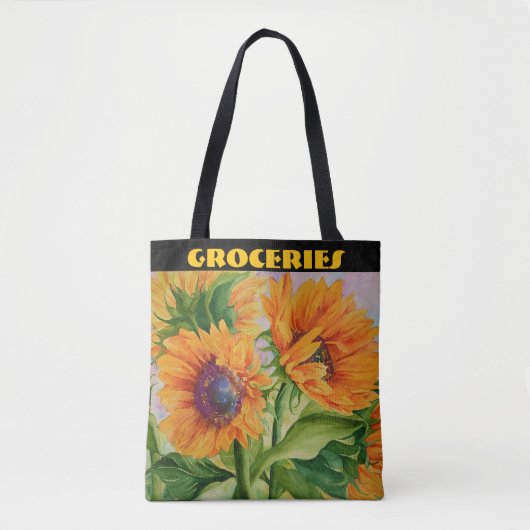 Sun Flower Canvas tas (Voorkant)