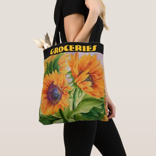 Sun Flower Canvas tas (Dichtbij)