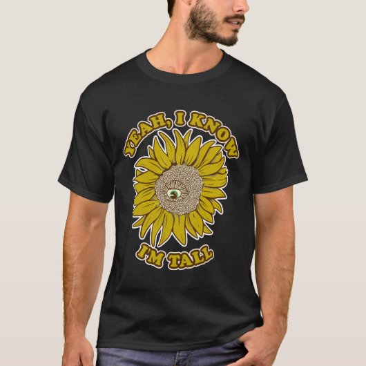 Sun Flower Funny groot person T-Shirt (Voorkant)
