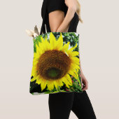 Sun Flower in sun gepersonaliseerd met naam Tote Bag (Dichtbij)