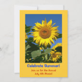 Sun Flower Invitation Card for a Summer Party Kaart (Voorkant)